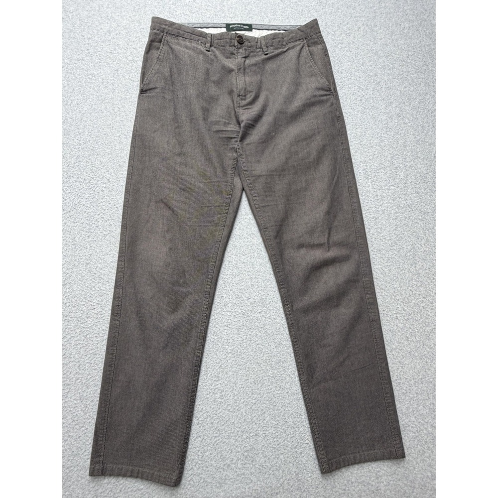 Rodd & Gunn Pants‎ Mens 32x32 Brown Check Chino Straight Fit Stretch Casual